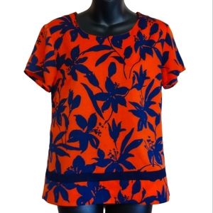 J. Crew Women's Floral Split Hem Top